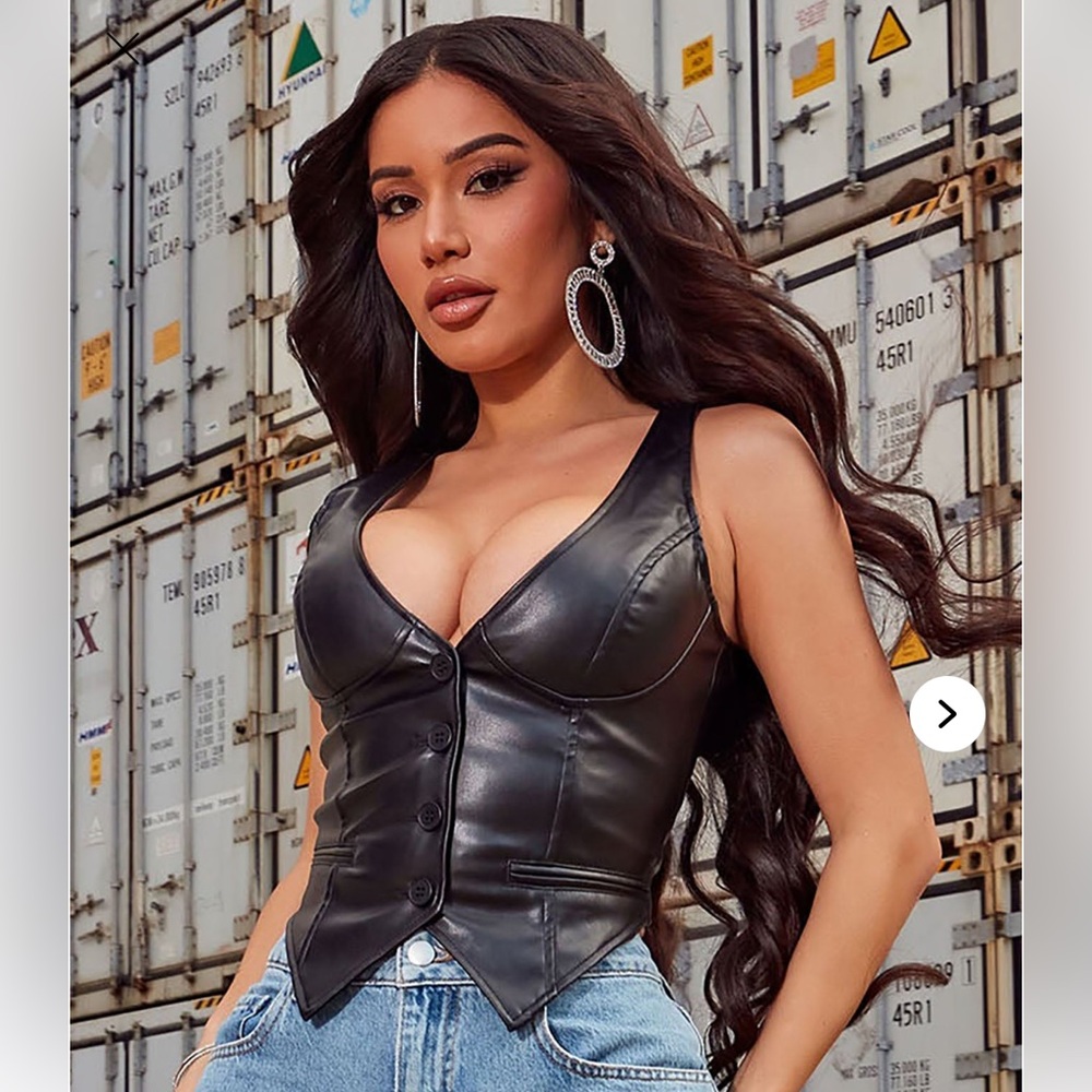Faux Leather Vest
